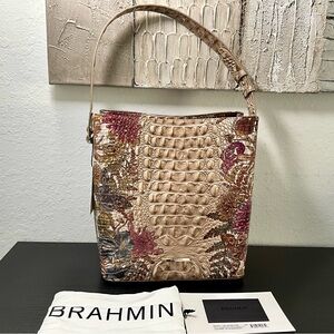 Brahmin Celina CHRYSANTHEMUM OMBRÉ MELBOURNE Tote W/Partial Eyes NWT